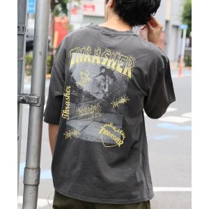 tシャツ 「THRASHER/スラッシャー」ピグメント加工 バックフォトプリント Tシャツ メンズ レディース