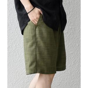パンツ SHIPS any:「UVカット」FUTURE LINEN CANVAS リネンライク イージー ショーツ メンズ