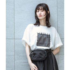 tシャツ 半袖 アソートドッキングプリントT / 665045 レディース