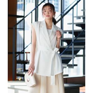 コート アウター 洗える ストレッチ ｜ ワッフル テーラード ジレ ジャケット ｜ ジャケット・テーラードジャケット・ベスト・ジレジャケット レディース