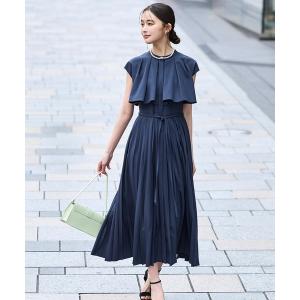 ワンピース 洗える ストレッチ ｜ ケープ × プリーツ スタイルアップ ワンピース ｜ ワンピース・夏ワンピース・ロングワンピース・リゾートワンピース・…｜ZOZOTOWN Yahoo!店