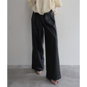 スラックス パンツ 「Rashik」フェイクレザータックパンツ レディース