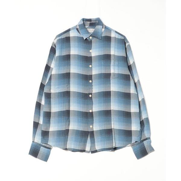 「REMI RELIEF」 長袖シャツ SMALL インディゴブルー メンズ