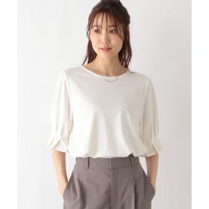 「GLOBAL WORK」 7分袖カットソー LARGE アイボリー レディース