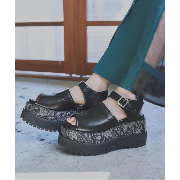 「HARE」 ヒールサンダル MEDIUM グレー レディース