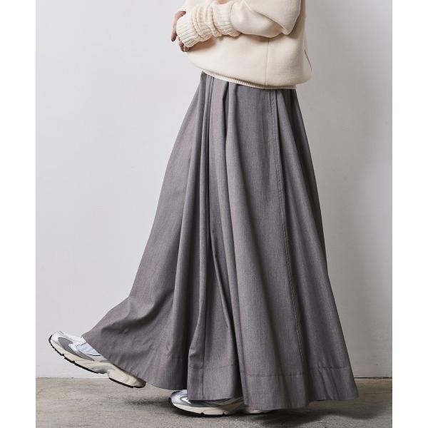 「CHIC STYLE」 フレアスカート L グレー レディース