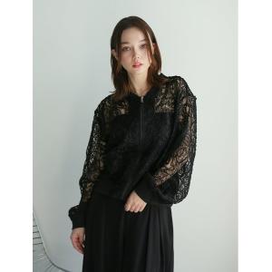 ブルゾン アウター シアーレースブルゾン レディース