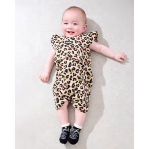ベビー服 ロンパース キラッキーレオパード総柄 ショートオール