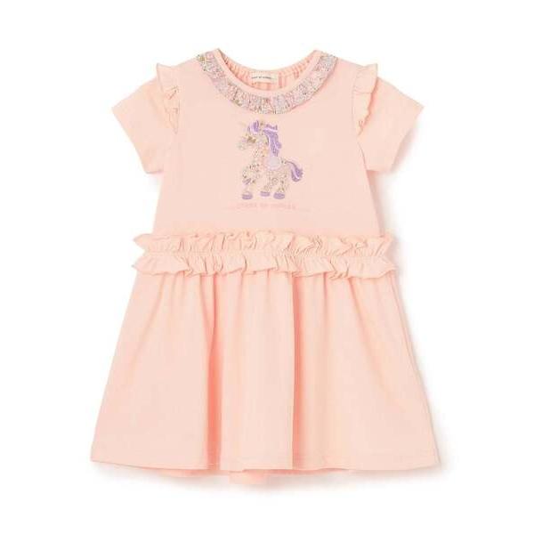 ワンピース ユニコーンリバティアップリケワンピース キッズ 子供服 女の子