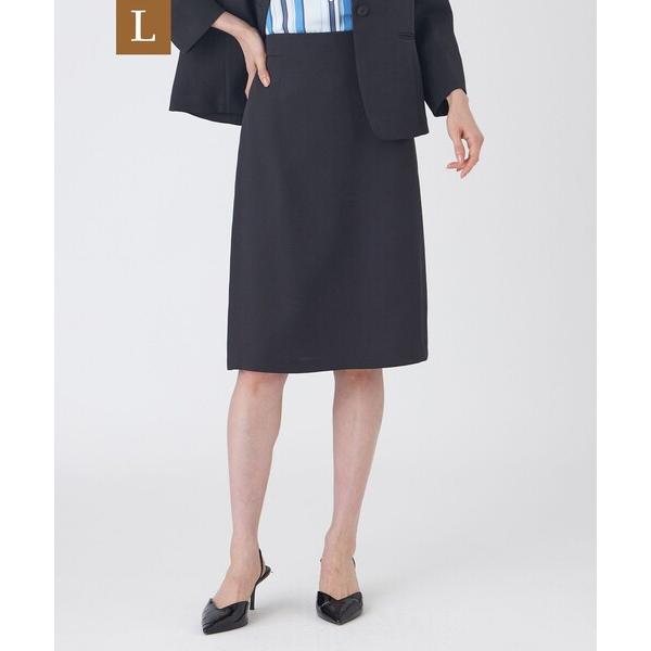 スカート 「L」「UV対策・着用しわ軽減・ウォッシャブル」エアリーコードレーンスカート