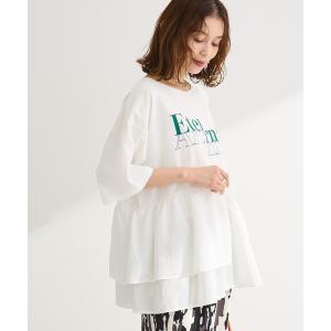 tシャツ アソート柄ドッキングプルオーバー レディース