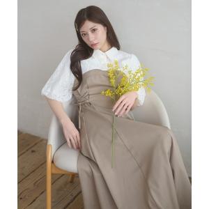 ワンピース assortment lace up docking dress / アソートレースアップドッキンワンピース