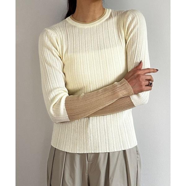 ニット セーター LINEN TOUCH RANDOM RIB PO（リネンタッチランダムリブプルオ...