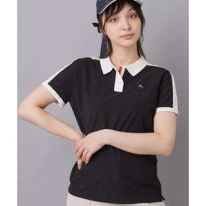 ポロシャツ ポロ 「ADABAT NAVY」ニット切替ポロシャツ レディース