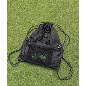 デイバック リュック 「DEVICE × ゆーすけコラボ」Savadge ロゴ刺繍 アソート ドローコード ナップサック リュック メンズ レディース