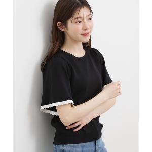 uvカット ニット セーター 「シリーズ累計36万枚！名品ニット」やわらかドライタッチ スカラップスリーブニット レディース