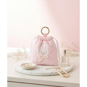 ポーチ miffy/ミッフィー　キルティングパールシリーズ　カラビナ付きミニ巾着 レディース メンズ