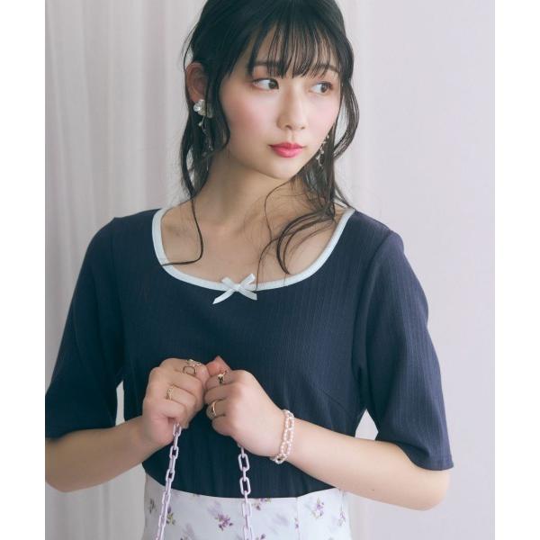 tシャツ 「大きいサイズ」スクエアパイピングカットソートップス marun レディース