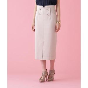 スカート ボタンアクセントスカート