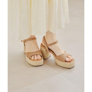厚底 サンダル ミニマル厚底ヒールサンダル　668496 レディース