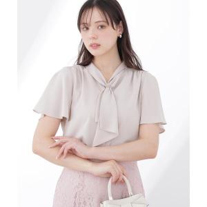ブラウス シャツ チェーン付きフリルタイブラウス / 1216110501 レディース