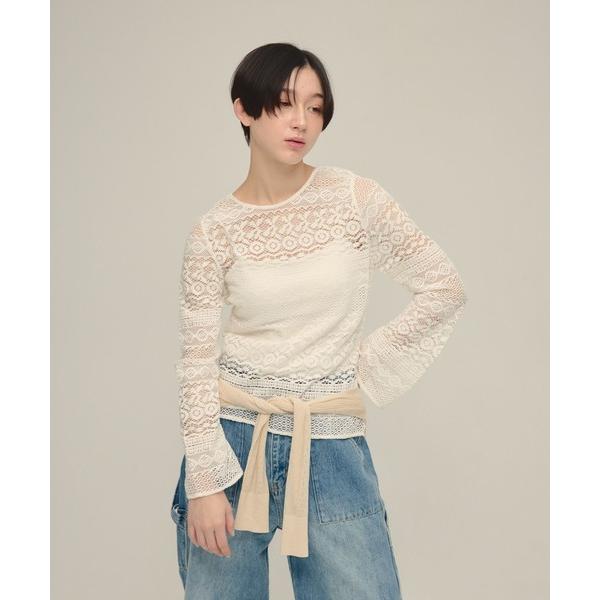 tシャツ 「eL」2way Lace Pullover/643997 レディース