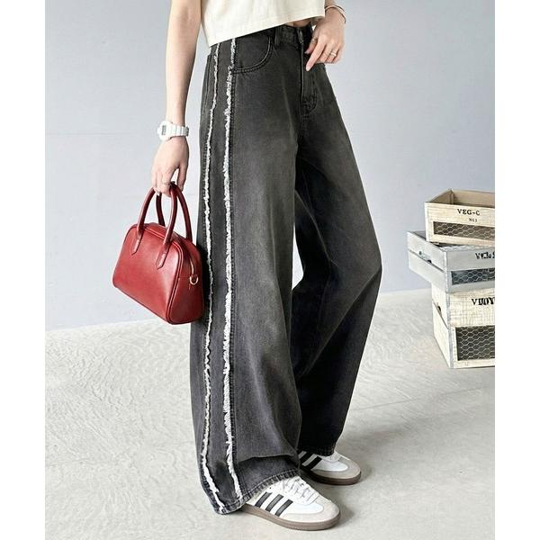 「Java」 デニムパンツ MEDIUM グレー レディース