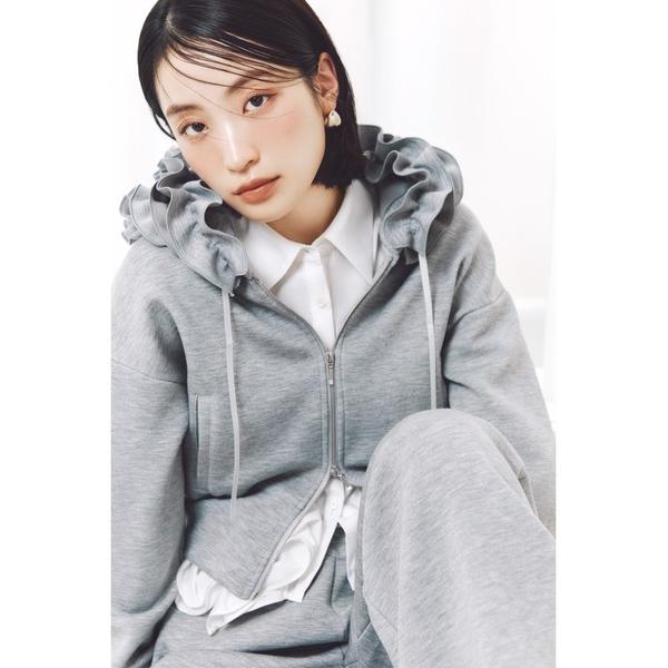 「SNIDEL」 ジップアップパーカー F グレー レディース