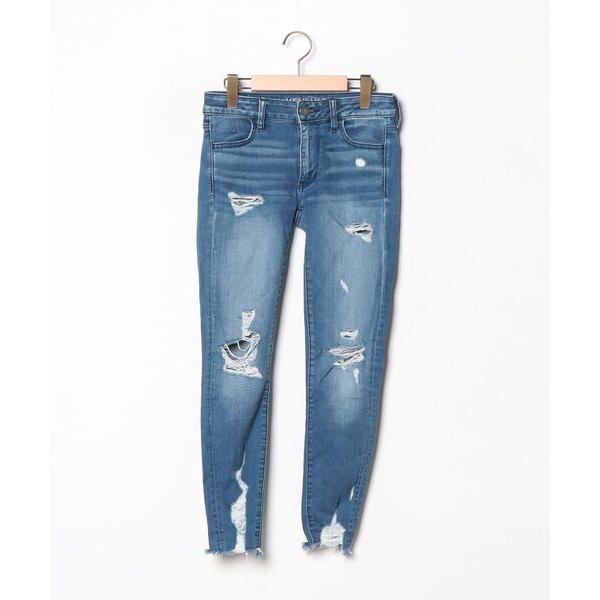 「American Eagle」 スキニーデニムパンツ 2 ブルー レディース