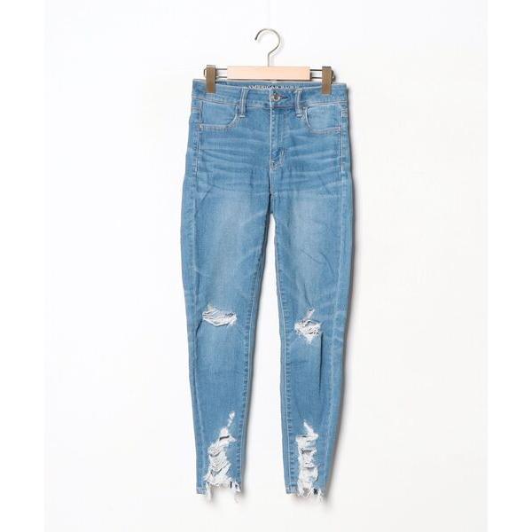 「American Eagle」 スキニーデニムパンツ 2 ブルー レディース