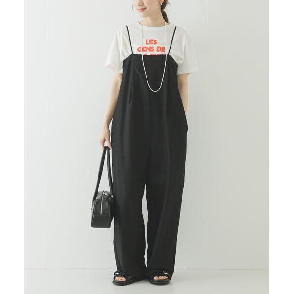 パンツ タックデザインベアオールインワン レディース