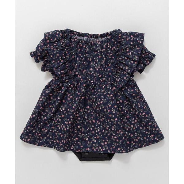 ベビー服 ロンパース 「おそろい」小花柄カバーオール