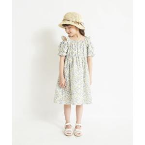 ワンピース 「おそろい」小花柄フリル肩あきワンピース キッズ 子供服 女の子