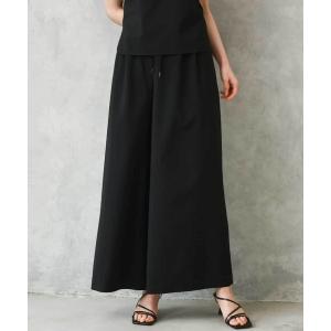 ワイドパンツ パンツ 「セットアップ対応/リラックスボトム」ドローストリングワイドパンツ レディース