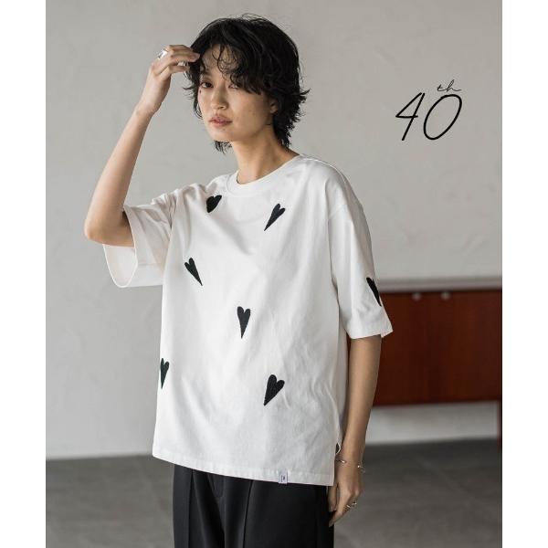 tシャツ 「40周年限定」LOVE刺繍ルーズTシャツ レディース
