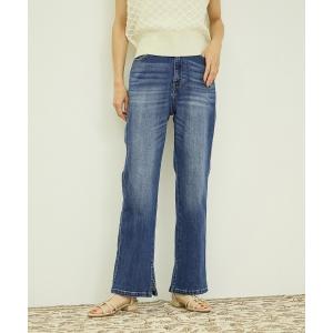 ジーンズ デニム デニムパンツ ウエストゴムフレアストレッチデニム レディース