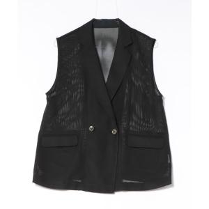 ベスト ジレ グリッティメッシュダブルベスト レディース