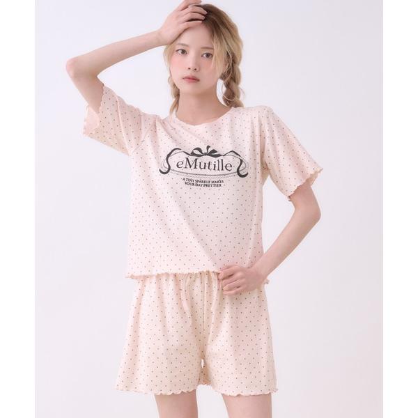 パジャマ ルームウェア 「SET ITEM」Polka Dot Set / ドット柄セットアップ レ...