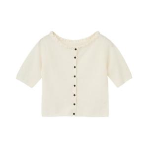 カーディガン CLANE/クラネ/W FACE FRILL KNIT CARDIGAN レディース