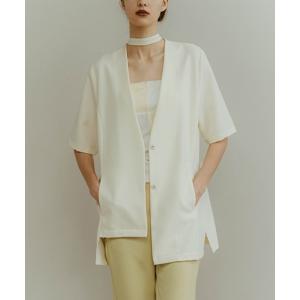 ジャケット ノーカラージャケット Ease Layered Jacket レディース