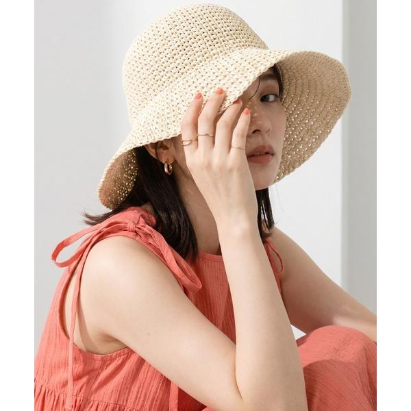 帽子 ハット je crois soi ワイヤー入り　麦わら帽子 レディース
