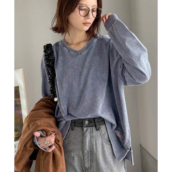 「Java」 スウェットカットソー LARGE ブルー レディース