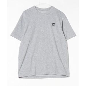 「THE NORTH FACE」 ワンポイント半袖Tシャツ L グレー レディース