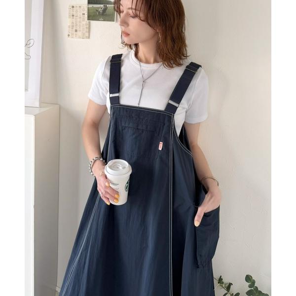 「Java」 サロペットスカート X-LARGE ネイビー レディース