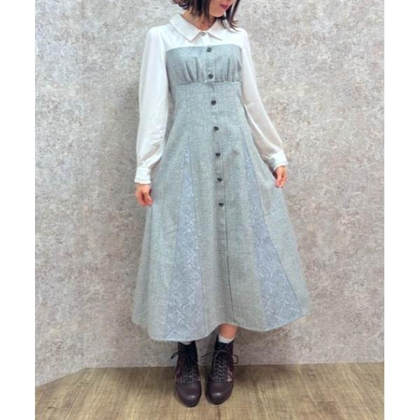 「axes femme」 長袖ワンピース FREE グレー レディース