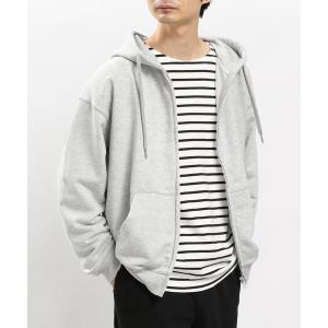 「GLOBAL WORK Smile Seed Store」 ジップアップパーカー LARGE グレー メンズ