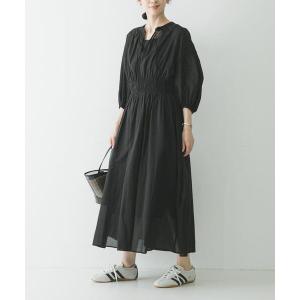 ワンピース コットンボイルシャーリングワンピース