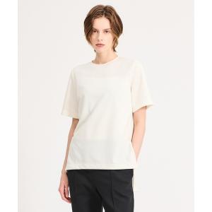 tシャツ 半袖 ESTNATION / バックジップ クルーネックブラウス レディース