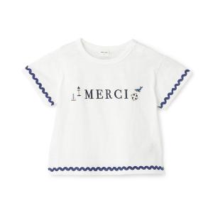 tシャツ 「接触冷感」マリン刺しゅう袖ライン半袖Tシャツ キッズ 子供服 男の子