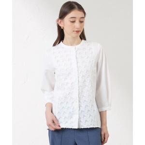tシャツ 「接触冷感・UV対策」Blousey ジャカード切替 プルオーバー レディース